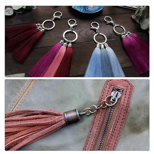 uxcell 30Sets 10mm Leather Cord End Caps with Lobster Claw Clasps, Barrel Terminators for DIY Making Leather Bracelets, 6 Colors in 1Set by uxcell - Image 7