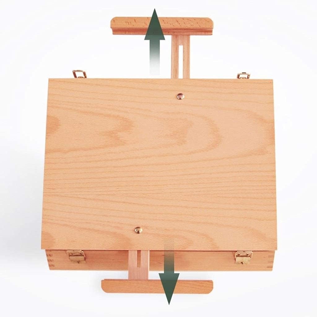 Oil Painting Box, Desktop Wooden Adjustable Large-Capacity Storage (Clear 30 * 40 * 8.3CM)