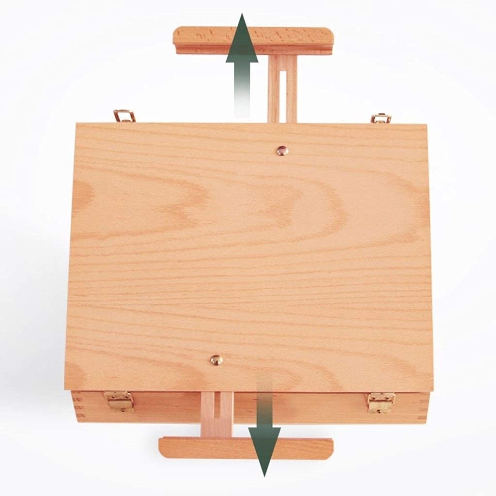 Cavalletto da scrivania in legno per pittura a olio, regolabile, grande capacità