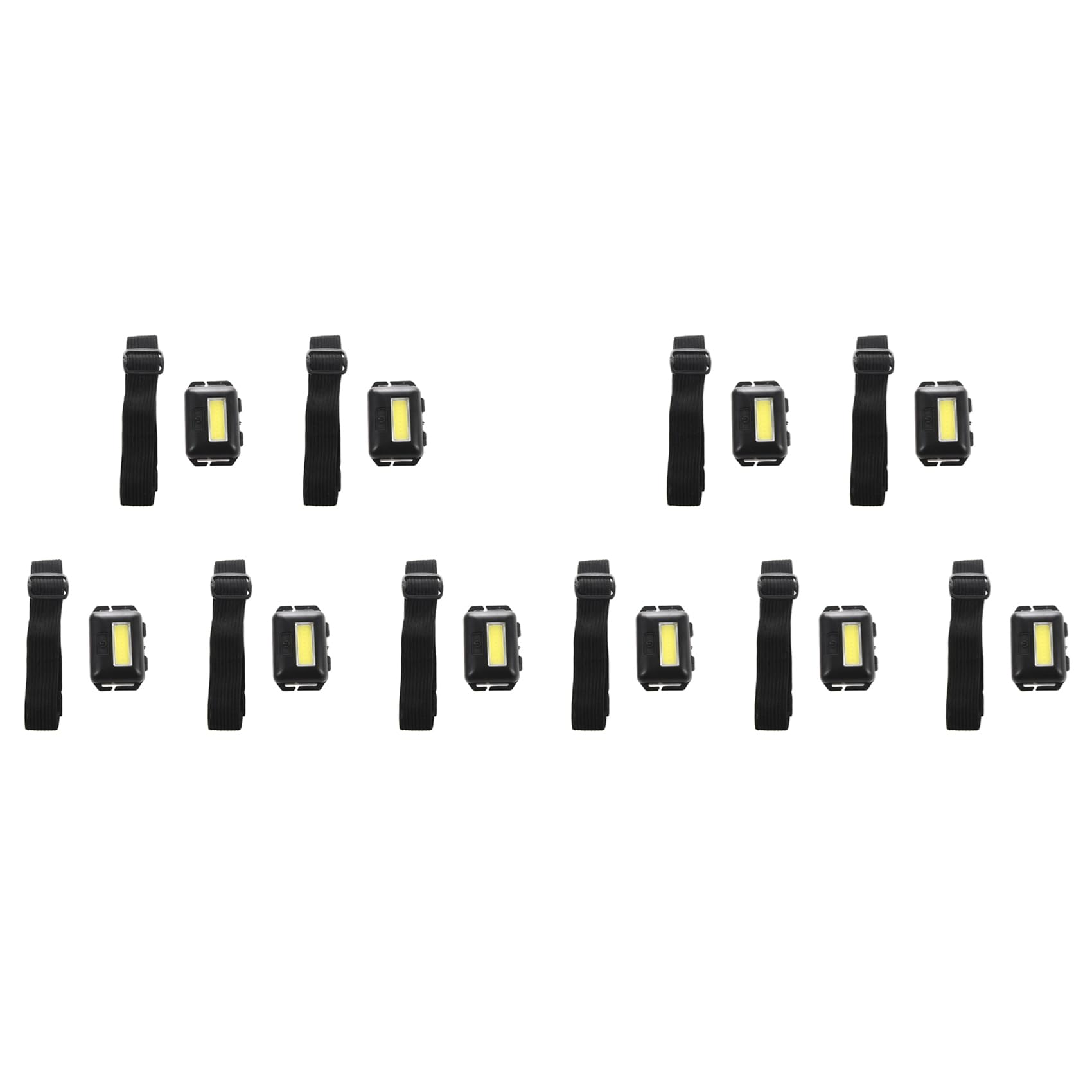 Hndhbfgrt 10X Cob Led Mini Head Light Lamp Headlight 3 Modes Rainproof Flashlight Head for Outdoor Fishing Black