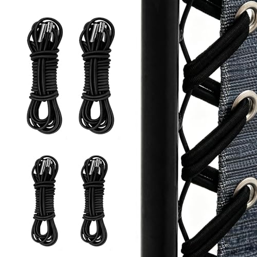 Rewtuck Lacets Élastiques pour Chaises Inclinables transat Fauteuils Relax et Chaises Pliantes Chaise à Gravité Zéro, 4pcs Cordes Élastique Universelle...