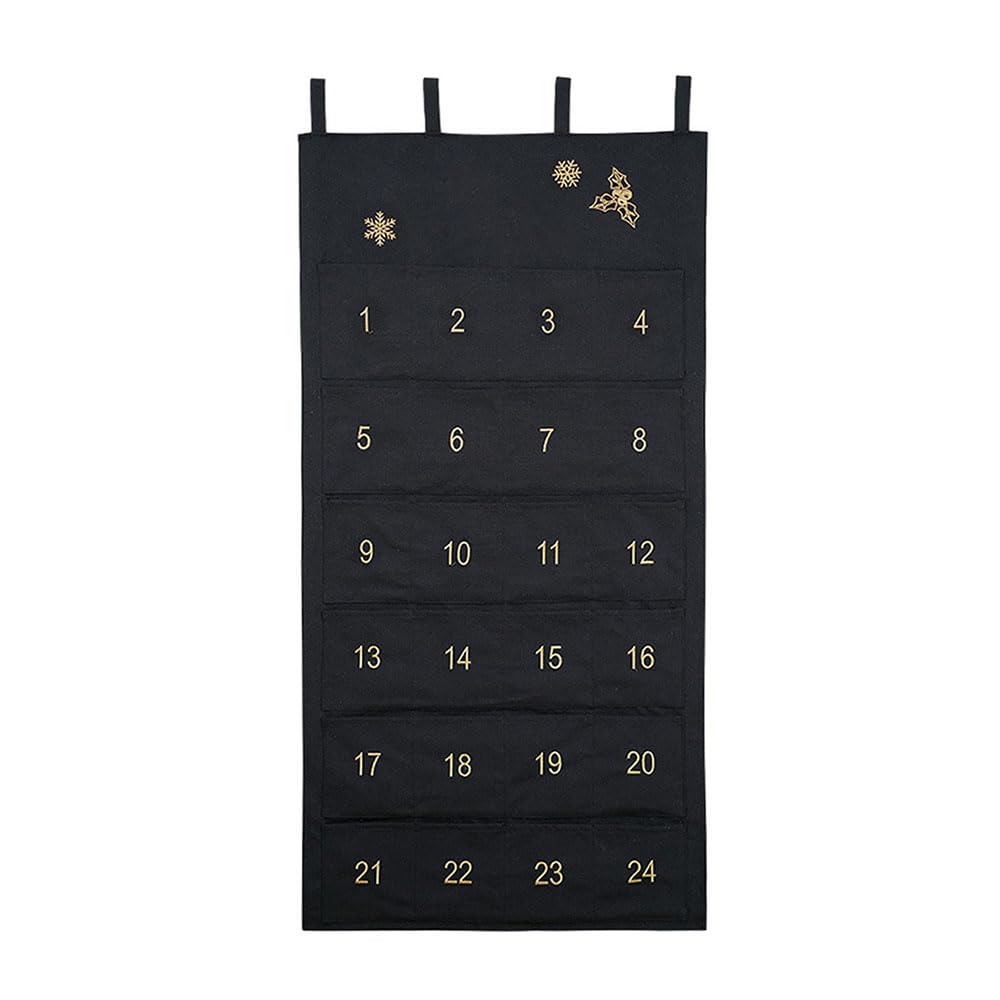 Adventskalender zum Befüllen aus Stoff 58 * 118cm Einfach zu bedienen dick und stabil Adventskalender Wandteppich Kann an Wänden Türen Leitern Fenstern oder Weihnachtsbäumen aufgehängt Werden