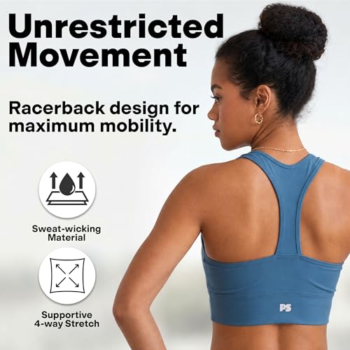 Image of POPSUGAR Sports Bras for Women - Y Back, High Neck, Strappy & Long Line Padded Racerback Bra Workout Yoga Top Racer Back Bra
