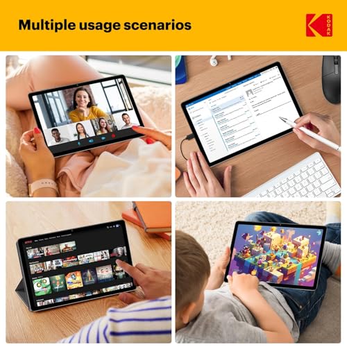 Image of KODAK K11 Android 15 Tablet, 11 Inch 1920x1200 Incell Touchscreen, 12GB RAM 128GB Storage, Octa-Core, WiFi 6, 8000mAh Battery, 16MP Camera, Dual WiFi, GPS