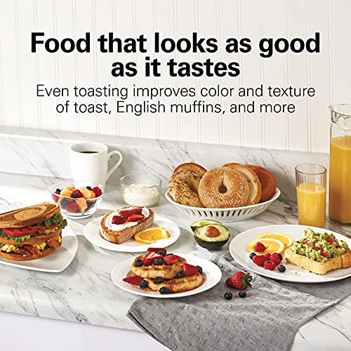 Hamilton Beach Retro Toaster With Wide Slots, Sure-Toast Technology, Bagel & Defrost Settings, Auto Boost To Lift Smaller Breads, 2 Slice, Polished Stainless Steel (22782) #TOP3