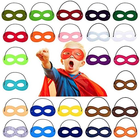 GIETIOS Superhero Masks for Kids Party Cosplay Dress Up Superhero Eye Masks for Halloween Christmas Birthday 25Pcs