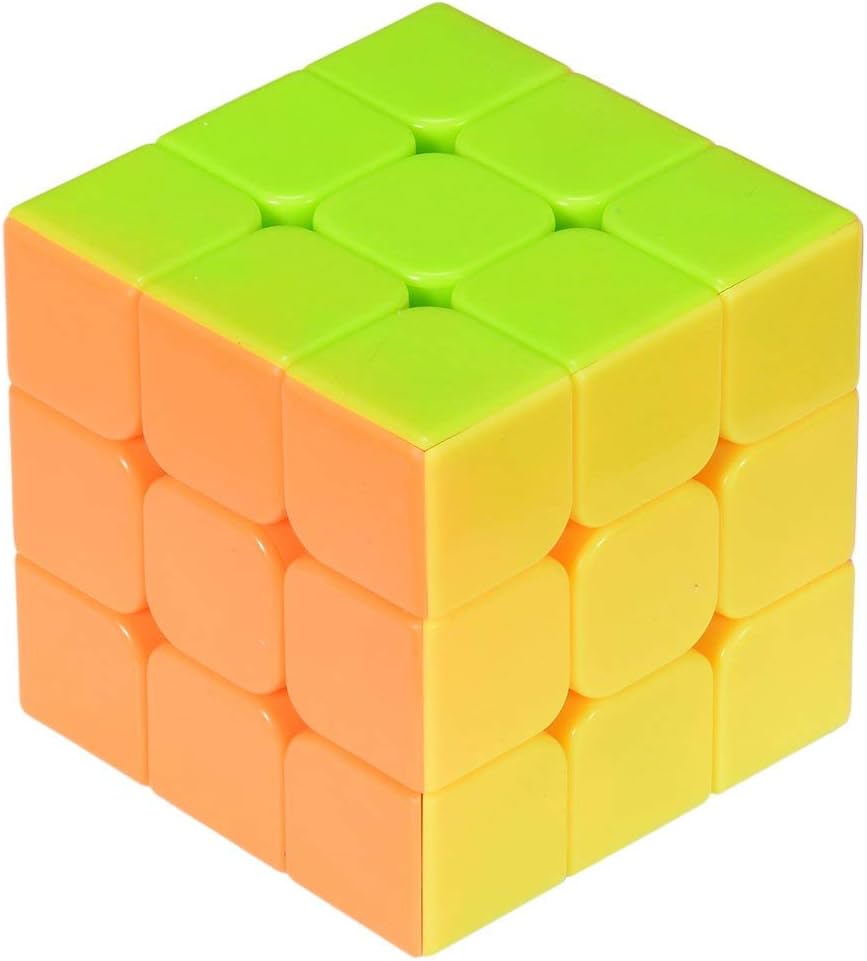Worthy Shoppee 3x3 Speed Cube Stickerless Magic Cube 3x3x3 Puzzles Toys Multi Colour
