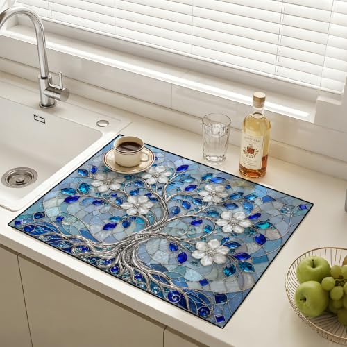 Image of Stove Burner Covers Non-Slip Electric Cooktop Protector Mat (Mosaic)