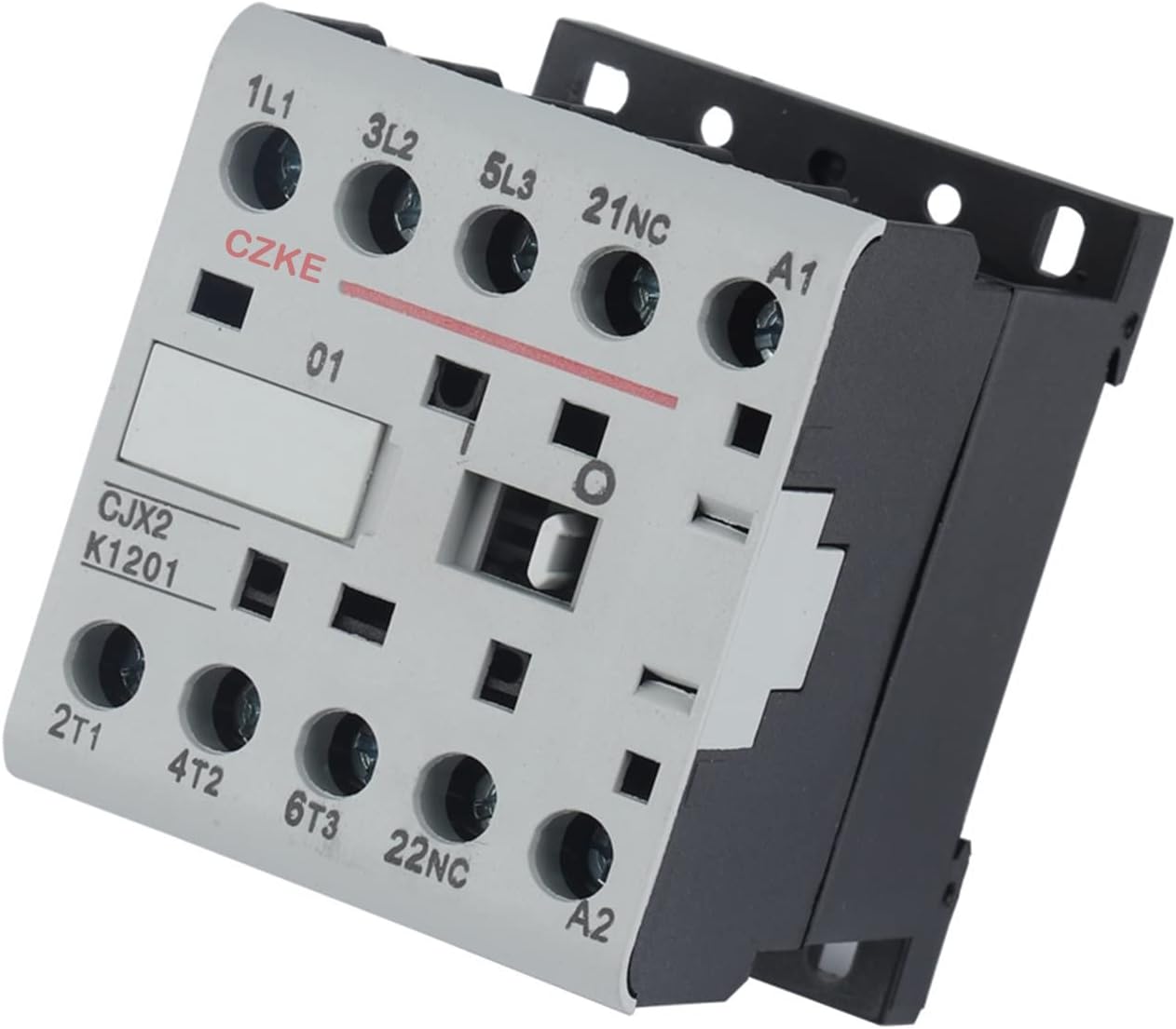 CJX2-K 220V 50/60Hz 6A 9A 12A Mini AC Contactor Din Rail 3P 3main 1NO/3main 1NC Coil Voltage (Color : CJX2-K-0610)