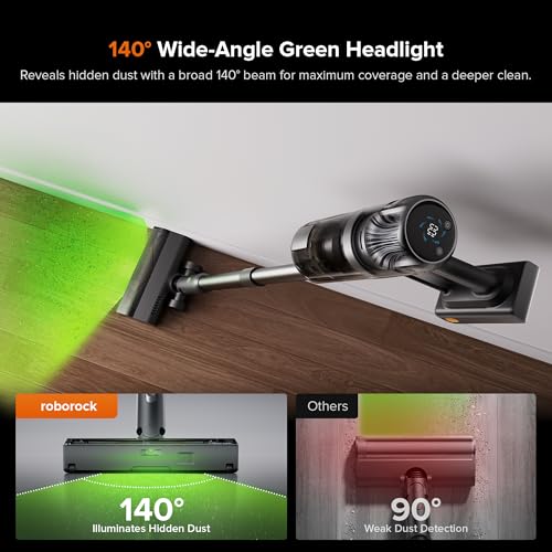 Image of roborock H60 Hub Ultra Cordless Vacuum Cleaner with Auto-Empty Dock, 210AW Suction Stick Vacuum Cleaners for Home and Pet Hair, Rechargeable, 90-Min Runtime, Anti-Tangle Brush, 140 LED Dust Detection
