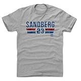 500 LEVEL Ryne Sandberg Shirt - Ryne Sandberg Font B (Heather Gray, Large)