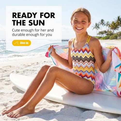 Image of Kanu Surf Girls' Reese UPF 50 Beach Sport Criss-Cross One Piece Swimsuit
