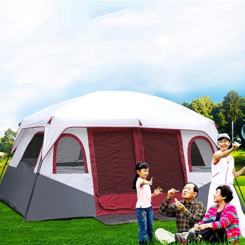 xxl zelt 12 personen 8-12 Zelt, Familienzelt mit 2 Schlafzimmern, Campingzelte & Unterstände, Großes Personen Outdoor-Zelte, 100% wasserdichtes Campingzelt in Bodenplane eingenäht Sport & Freizeit Input Voltage_1S Number of People:6 ABUS Fahrradhelm 'Bike Helmet