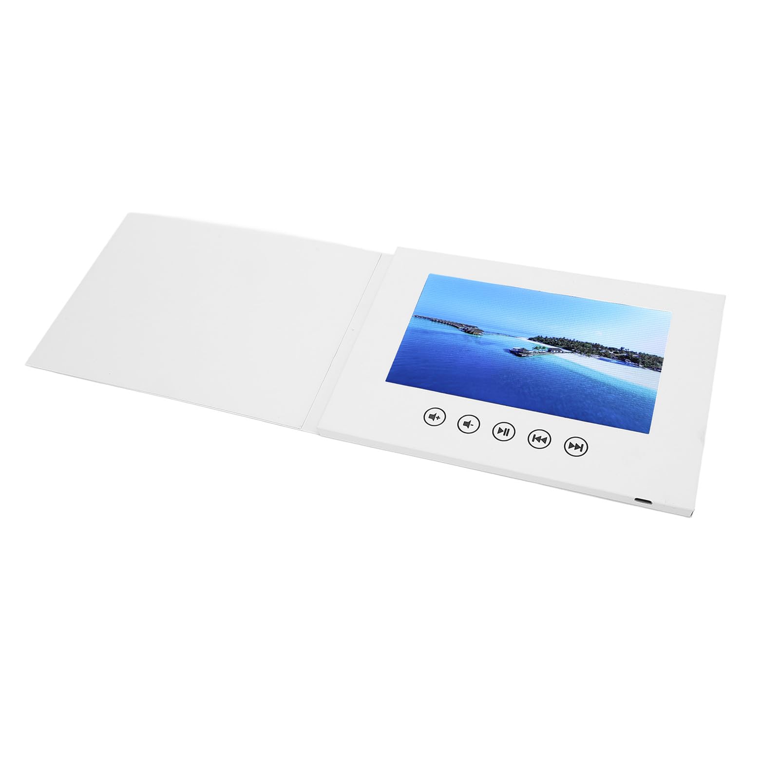 Biglietto D'auguri Video Brochure Video HD 720P Per Regali Fai-da-te Personalizzati Per Matrimoni di Natale Schermo LCD Portatile - Per Eventi Speciali (7 pollici)