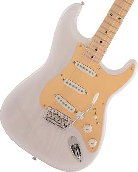 Fender Electric Guitar Made in Japan Heritage 50s Stratocaster, Maple Fingerboard, White Blonde