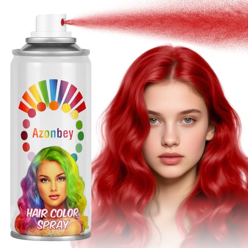 Red Temporary Hair Color Spray for Women Kids Man,Hair Color Dye Spray Temporary,Colored hair spray,Color Hairspray for Halloween,Party,Cosplay,Christmas Day(Red)