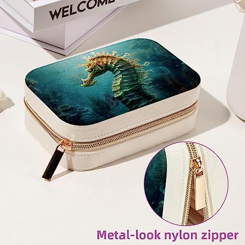 Joyero de caballito de mar antienredos: estuche compacto con cremallera para pulseras 7