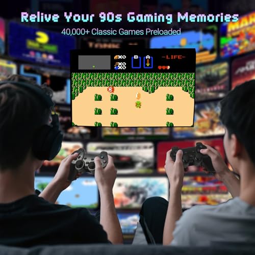 Retro Gaming Console with 40,000+ Games & Wireless Controllers ā Plug & Play TV Game Stick, 4K HDMI, Portable Handheld Emulator with AAA Battery Kit - Image 7