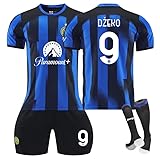 23/24 New 10 Lautaro Trikot für Kinder Inter-Milan Home Blue Black Stripe Fußball Jersey Anzug Lukaku Dzeko Barella Brozovic Fussball Sport Kids Nerazzurri Soccer T Shirt Football Jersey Set
