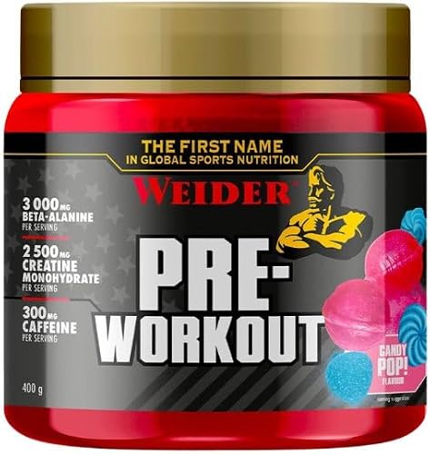 Weider Pre-Workout Powder, Candy Pop Flavour, 400 g