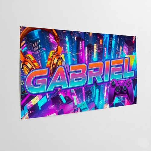 Manette cadeau personnalisé anniversaire Noël affiche de jeu