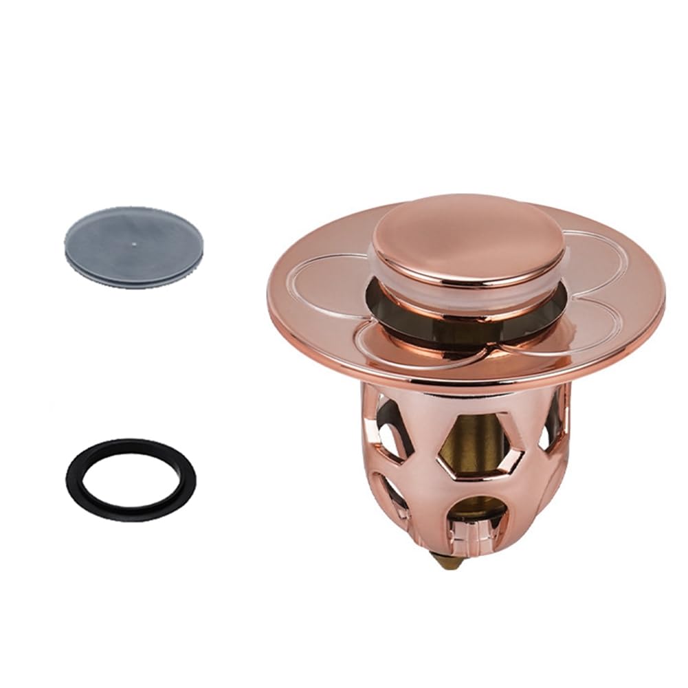 CTRLZS Universal Sink Drain Stopper with Hair Trap, Universal Washbasin Head Stopper Bathroom Sink Drain Strainer,C