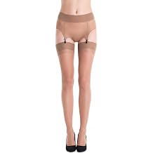 Sheer Seamed Stockings Women Plus Size Suspenders Fully Fashioned Nylon UK
