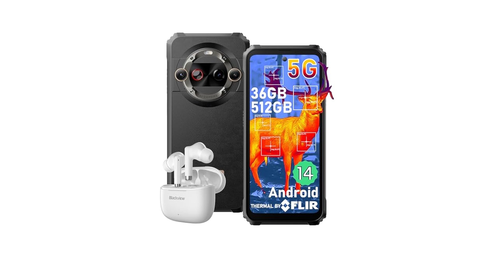 Blackview BL9000 Pro 5G FLIR 熱画像カメラ カバー付 Blackview BL9000 Pro 5G Rugged Smartphone Unlocked FLIR