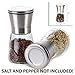 Salt And Pepper Grinder Set - Premium Stainless Steel Set of 2 - Pepper Mill and Salt Mill Shaker -Ideal Gift- Spice Grinder with Adjustable Coarseness, Easy to Fill - Brushed Stainless