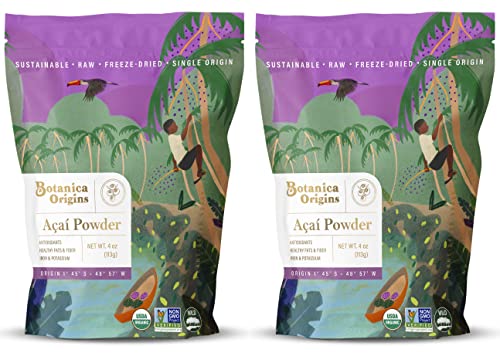 Botanica Acai Powder, 8 oz | Freeze-Dried | Organic | Raw | Glute...