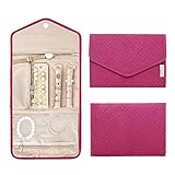 BAGSMART Travel Jewellery Organiser Roll Foldable Jewelry Case for Journey-Rings, Necklaces,...