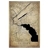 artboxONE Poster 45x30 cm Städte/Weitere Luzern Vintage 