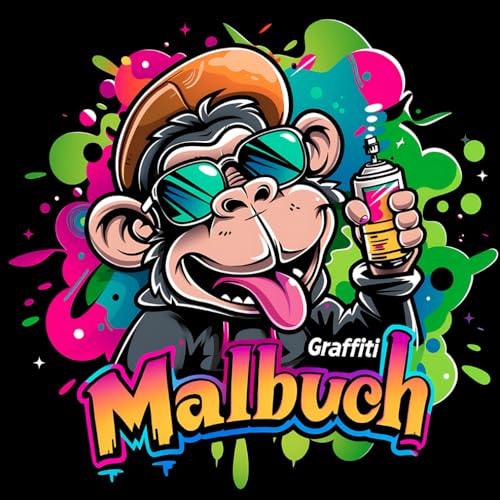 Graffiti Malbuch: 50 kreative und coole Street-Art-Tiermotive für Kinder...