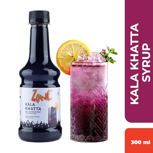 Image of Zone Kala Khatta syrup 300ml | Nostalgic Tanginess with a Modern Twist | Ideal for Mocktails, Cocktails, Lemonades, Iced Teas & More | 35+ Flavours