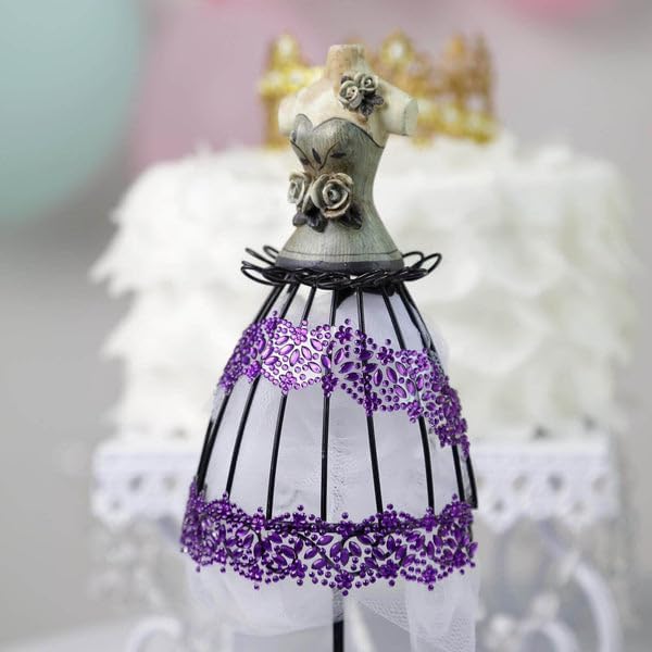 Miniatura 7 de Efavormart - 6 tiras de diamantes de imitación de color morado con diamantes de imitación autoadhesivos, tiras de diamantes de imitación