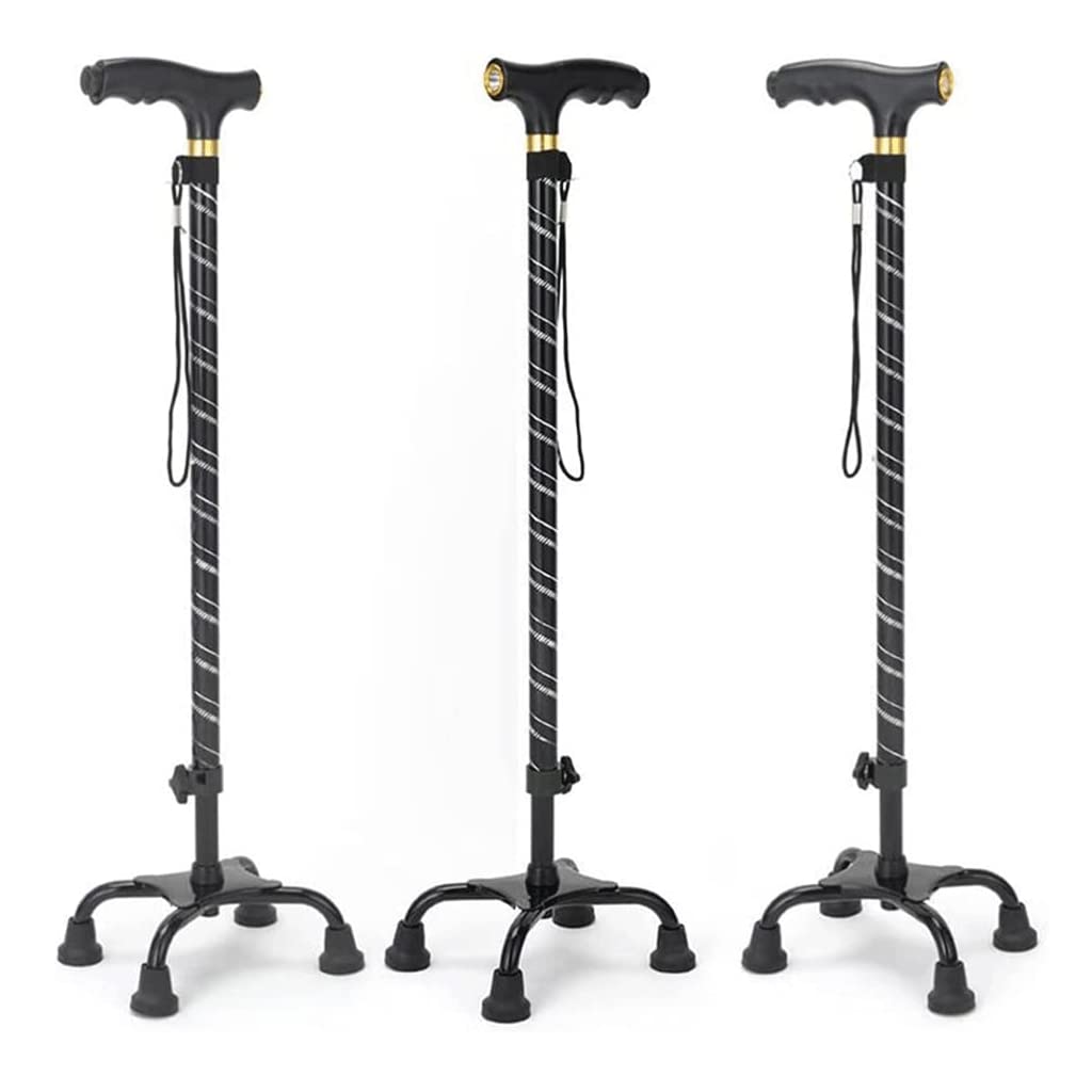Muletas para Adultos Bastones Elegantes con Luces LED Bastones de Aluminio livianos para Hombres y Mujeres 4'7" - 6'3" de Altura/a (A)