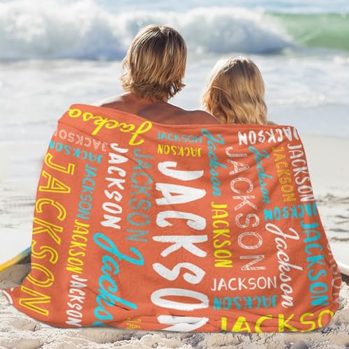 Personalized Name Blanket Customized Baby Blankets for Girls Boys Adults Monogrammed Blankets and Throws Christmas Birthday Mothers Fathers Valentines Day Gift