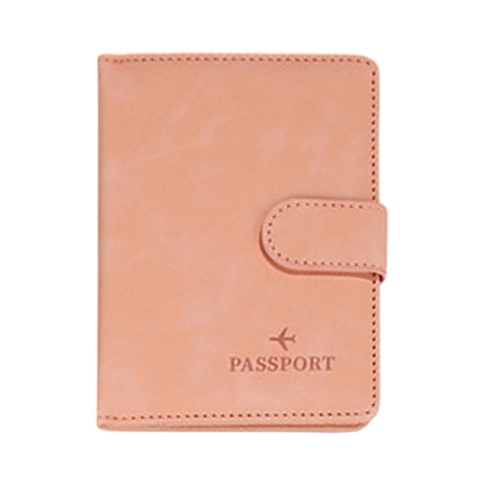 Passport Cover Holder Travel Passport Case for Woman and Man Travel Business Pink-image-10