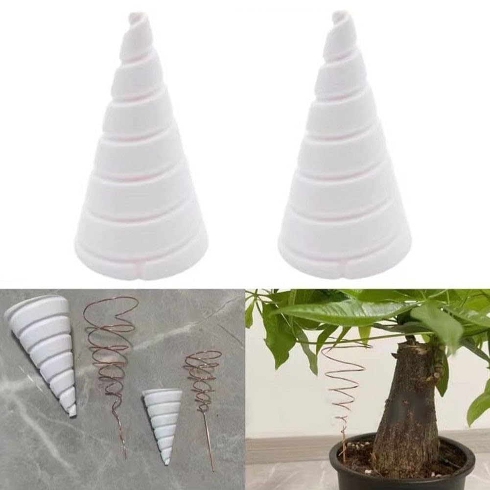 Oniissy - Set di 2 attrezzi avvolgitori a cono Fibonacci per filo di rame da giardinaggio ed elettrocoltura, kit di rame per elettrocoltura, attrezzi da giardino con filo di rame puro (piccolo e
