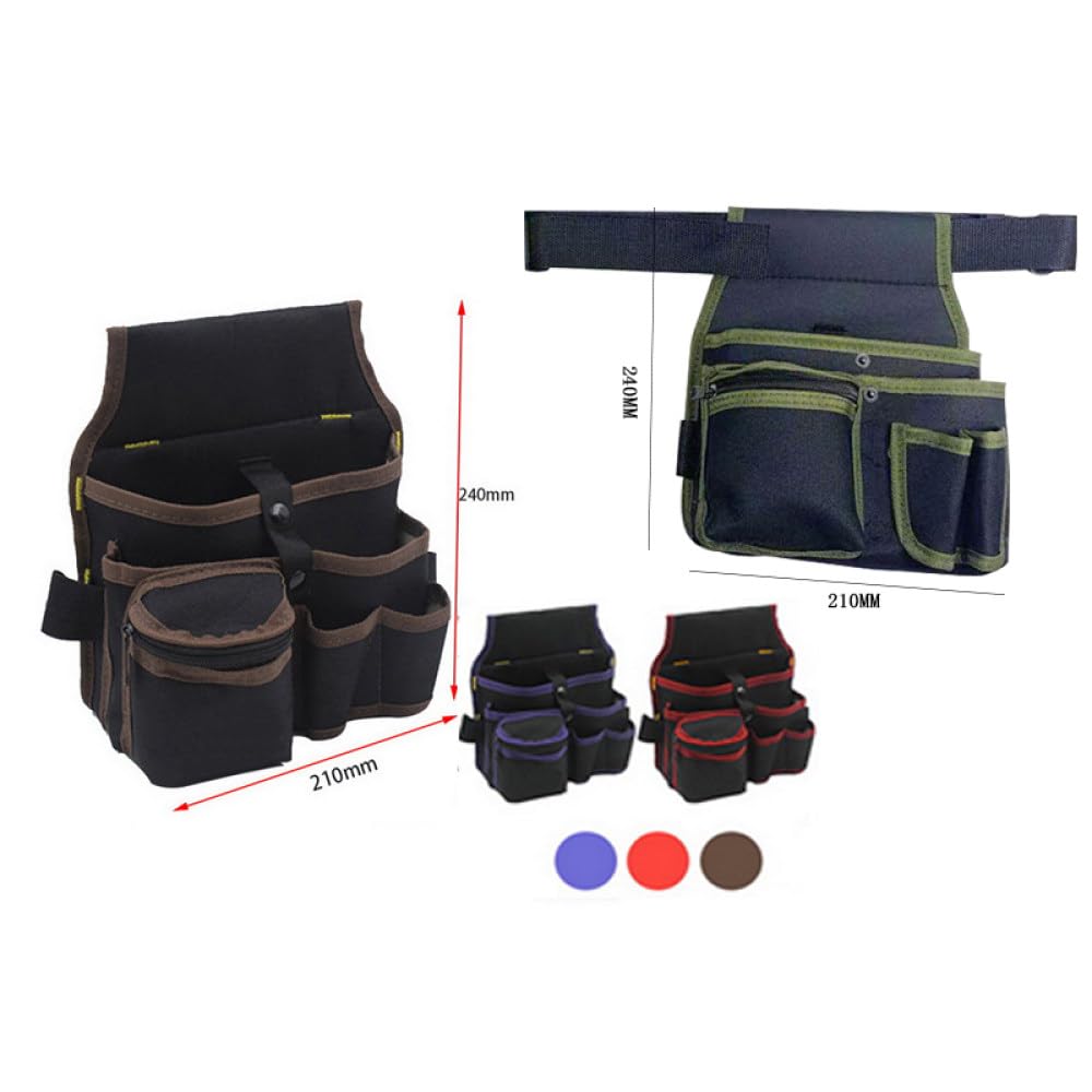 Torba do przechowywania narzędzi Pasek Sprzęt Elektryk Zestaw narzędzi Klucz Śrubokręt Torby narzędziowe Organizer (Black Red)