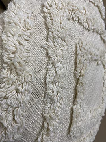 Image of TIB Premium Boho Decorative Throw Cushion Covers, 16 x 16 cm, Set of 2, Cotton. (White Diamonds)-230 TC