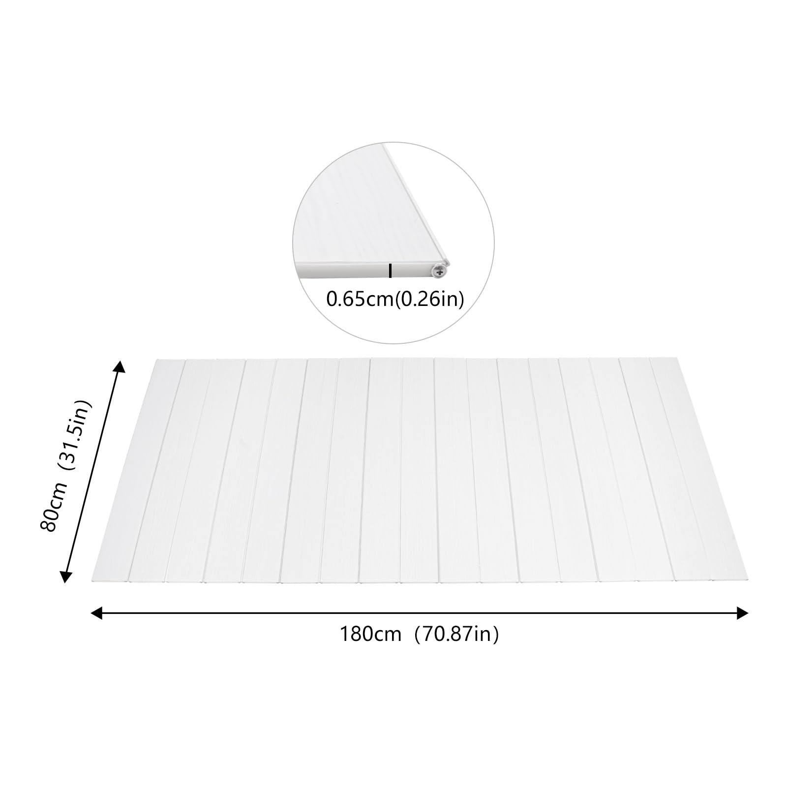 Folding Bathtub Cover, PVC Bathtub Protector with Heat Retention, Waterproof Tray for Flat Bathtubs, Adjustable, Dust Prevention, White, 70.87