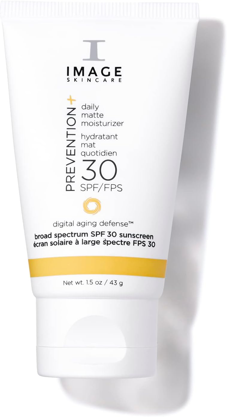 IMAGE Skincare, PREVENTION+ Daily Matte Moisturizer SPF 30, Zinc Oxide Mattifying Face Sunscreen Lotion, Discovery Size, Amazon Exclusive, 1.5oz