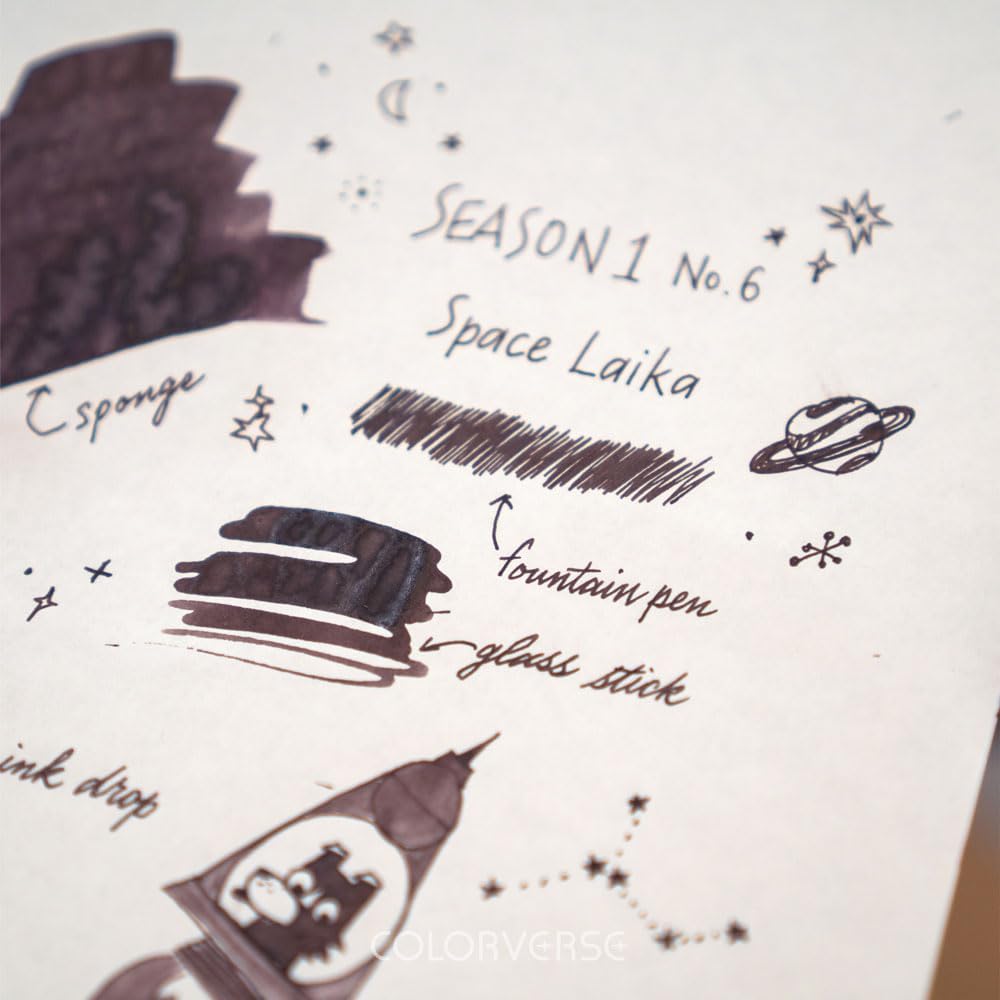 Colorverse Ink - Spaceward -No. 6, Space Laika (65ml & 15ml) Fountain Pen Ink