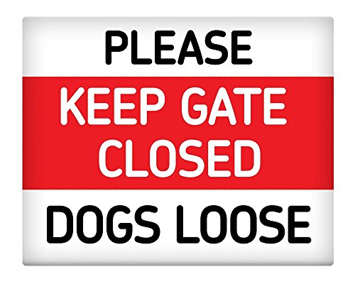 Targa in metallo con scritta Please keep gate