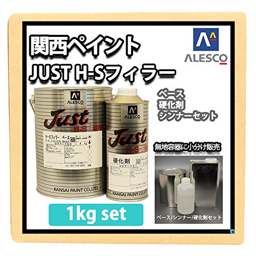 R！Just H-Sフィラー 関西ペイント 2液 JUST H-S フィラー 硬化剤 0.8kg/自動車用