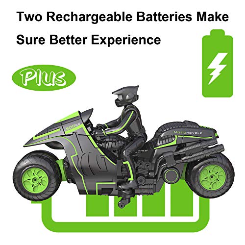 image for VNOOKY Remote Control Car Toys for Boys, RC Car Stunt Motorcycles 2.4G