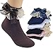 Deer Mum Girls Cute Princess Style Lace Top Dress Socks Set1 M(3Y-5Y)