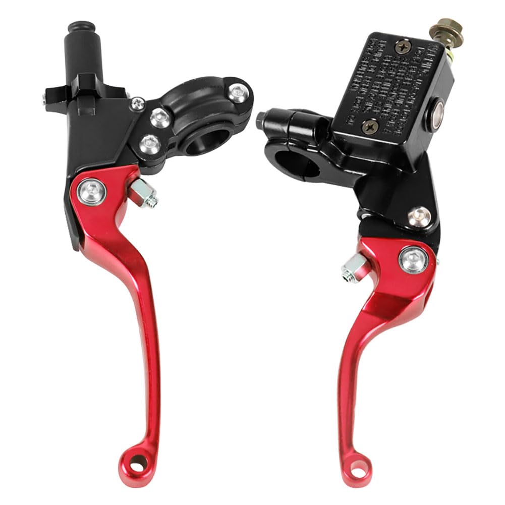 Aluminum Alloy Red Brake Levers & Pump ASV for 7/8" 22mm Motorcycle Handlebars