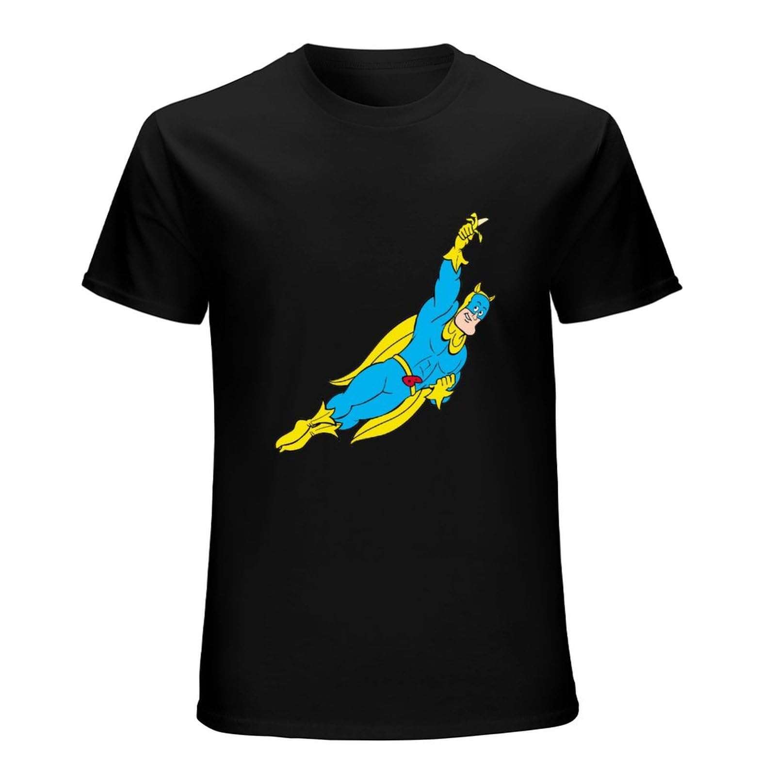 Bananaman Unisex T-Shirt Printed Tee Graphic Top Men Black Shirt XL